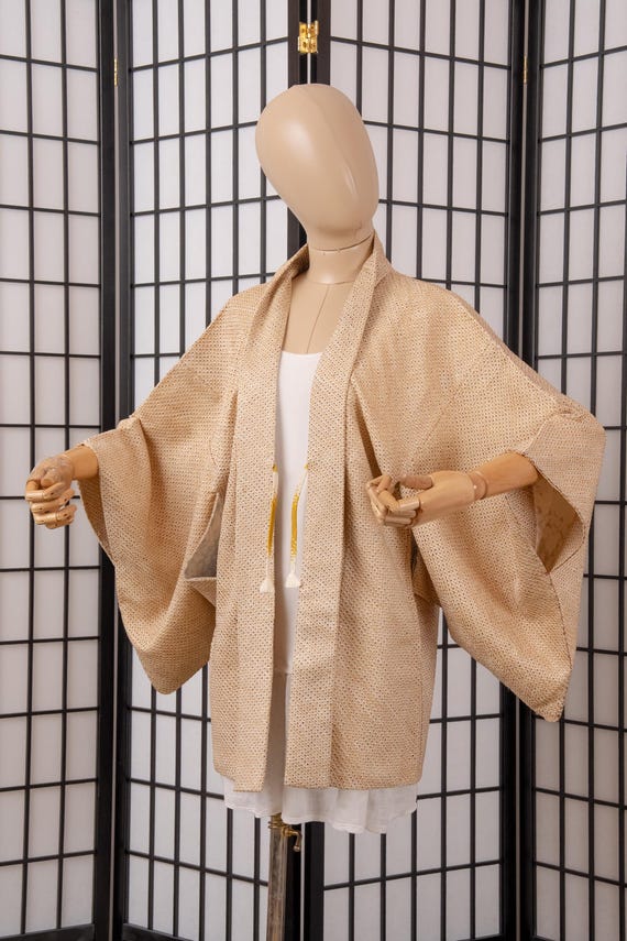 DEAR VANILLA Authentic Japanese Haori for Women Traditional Kimono Jacket Vintage Made in Japan HA-0473