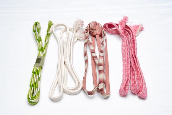 DEAR VANILLA Japanese Kimono Obijime Cord Set For Women's Kimono Silk Obi Belt Fastener Accessory Rope Made in Japan Genuine OC-0216