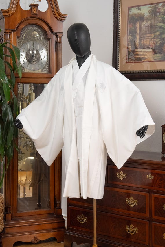 DEAR VANILLA Authentic Japanese Kimono Haori Men's Traditional Jacket Made in Japan Genuine Vintage MHA-0263