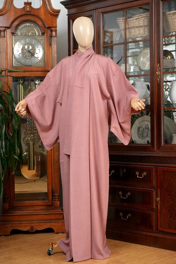 DEAR VANILLA Authentic Traditional Japanese Edo Komon Kimono for Women Vintage Silk Robe Made in Japan KMK-0022