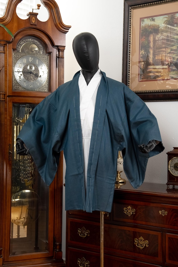 DEAR VANILLA Authentic Japanese Kimono Haori Men's Traditional Jacket Made in Japan Genuine Vintage MHA-0269
