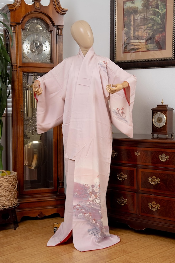 DEAR VANILLA Authentic Traditional Japanese Kimono for Women Vintage Dress Robe Made in Japan Genuine Original KM-0622