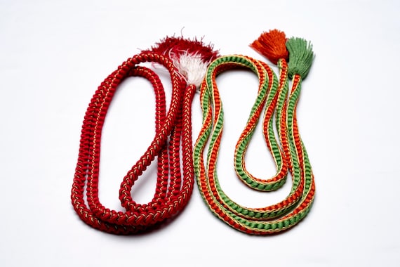 DEAR VANILLA Japanese Kimono Obijime Cord Set For Furisode Kimono Silk Obi Belt Fastener Accessory Rope Made in Japan Genuine OC-0264