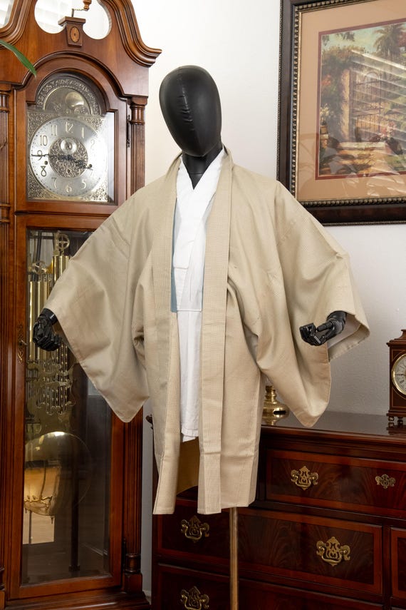 DEAR VANILLA Authentic Japanese Kimono Haori Men's Traditional Jacket Made in Japan Genuine Vintage MHA-0272