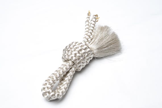 DEAR VANILLA Authentic Vintage Japanese Men's Kimono Haorihimo Haori Tie Tassle with Hooks Made in Japan MHC-0107