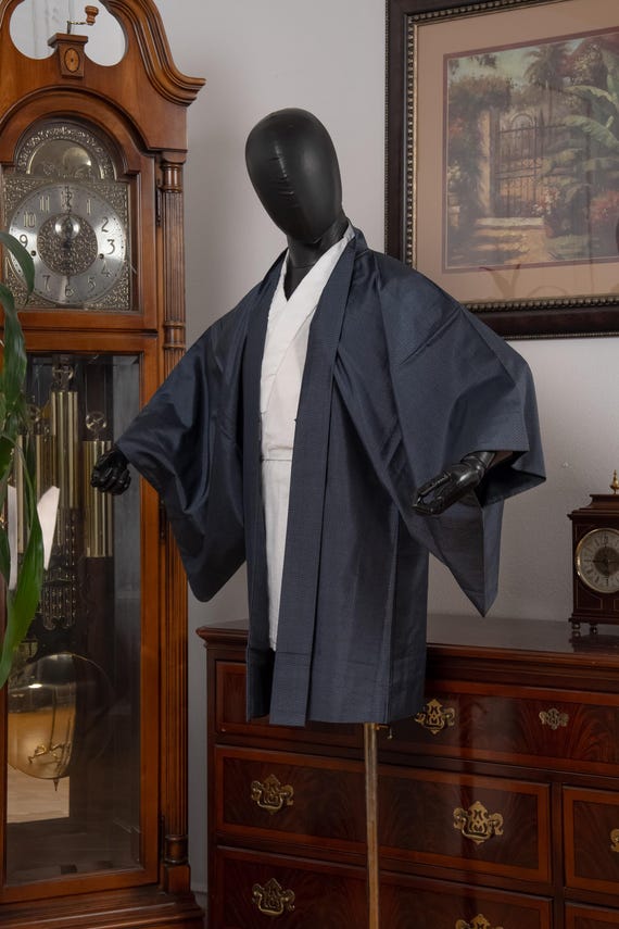 DEAR VANILLA Authentic Japanese Kimono Haori Men's Traditional Jacket Made in Japan Genuine Vintage MHA-0339