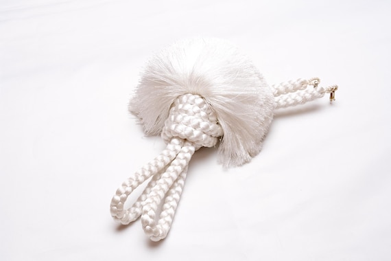DEAR VANILLA Authentic Vintage Japanese Men's Kimono Haorihimo Haori Tie Tassle with Hooks Made in Japan MHC-0142