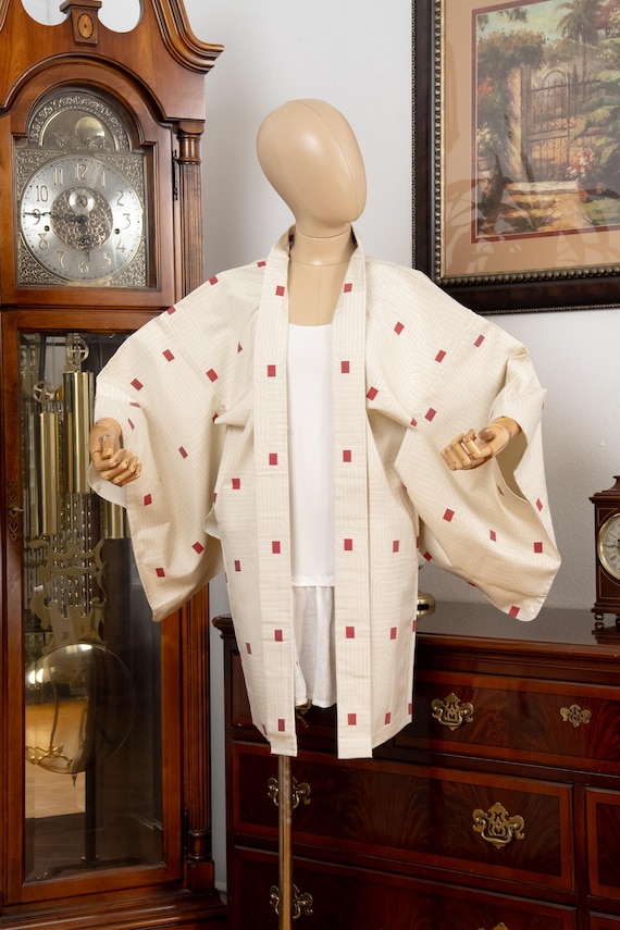 DEAR VANILLA Authentic Japanese Haori for Women Traditional Kimono Jacket Vintage Made in Japan HA-0426