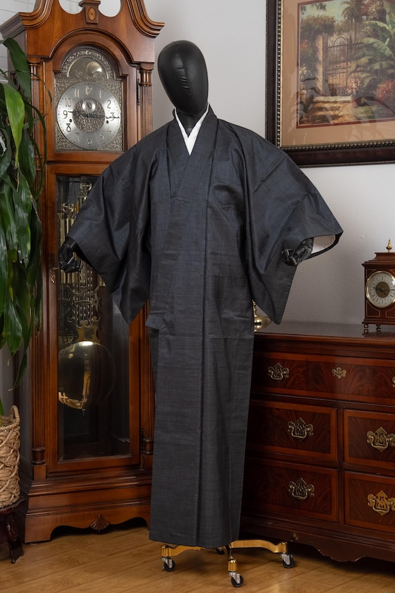 DEAR VANILLA Authentic Vintage Traditional Men's Kimono Japanese Robe Gown Samurai Made in Japan MKM-0207