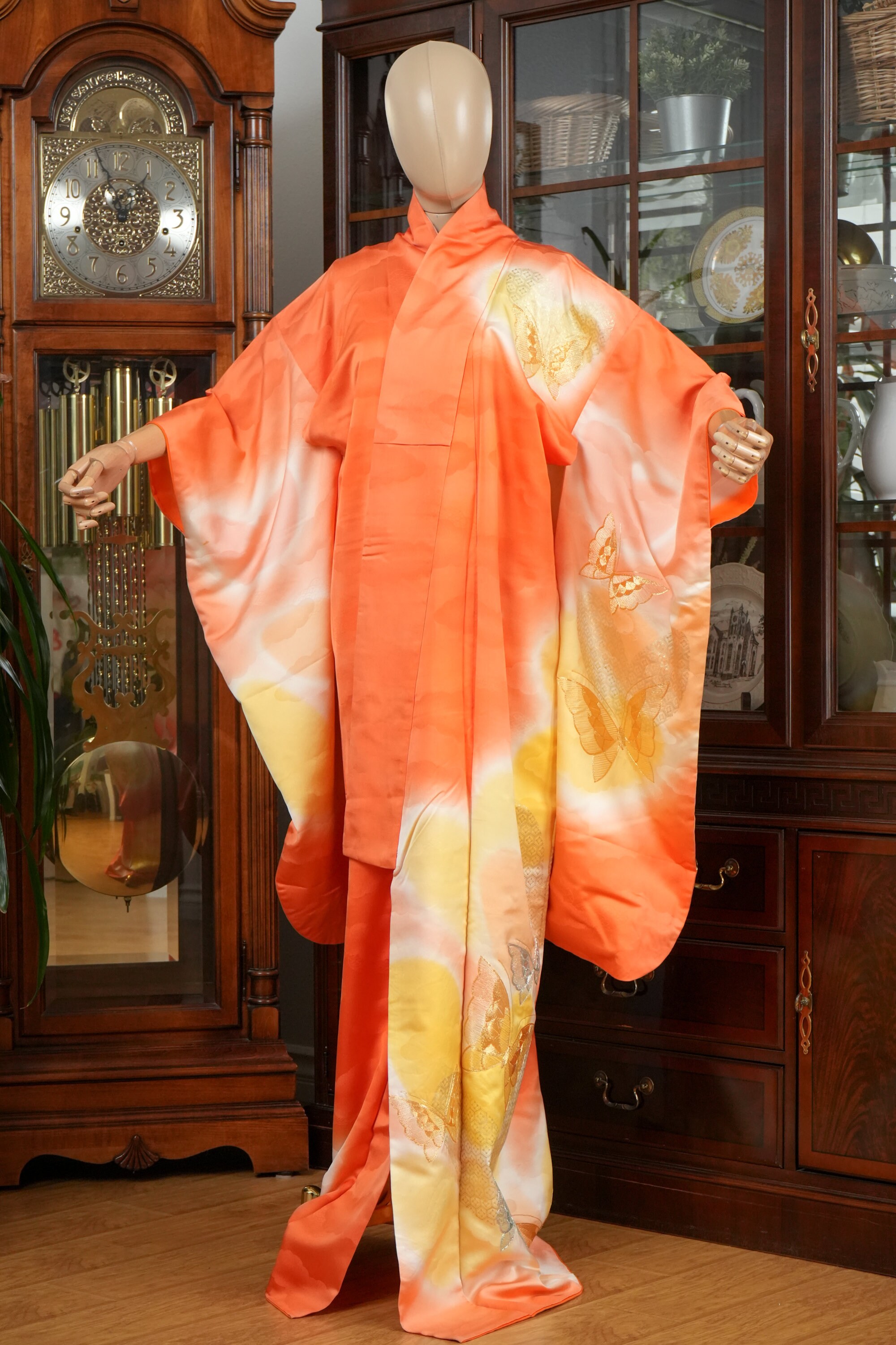 Vintage silk kimono robe discount