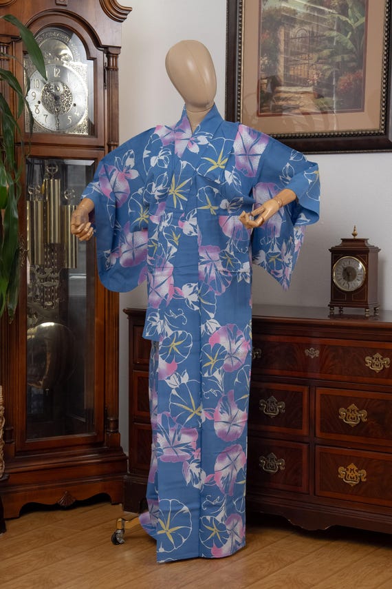DEAR VANILLA Traditional Japanese Yukata Kimono for Women Summer Matsuri Cotton Robe Dress YKT-0039