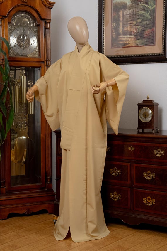 DEAR VANILLA Authentic Traditional Japanese Iromuji Kimono for Women Vintage Robe Made in Japan Genuine Original KMI-0191