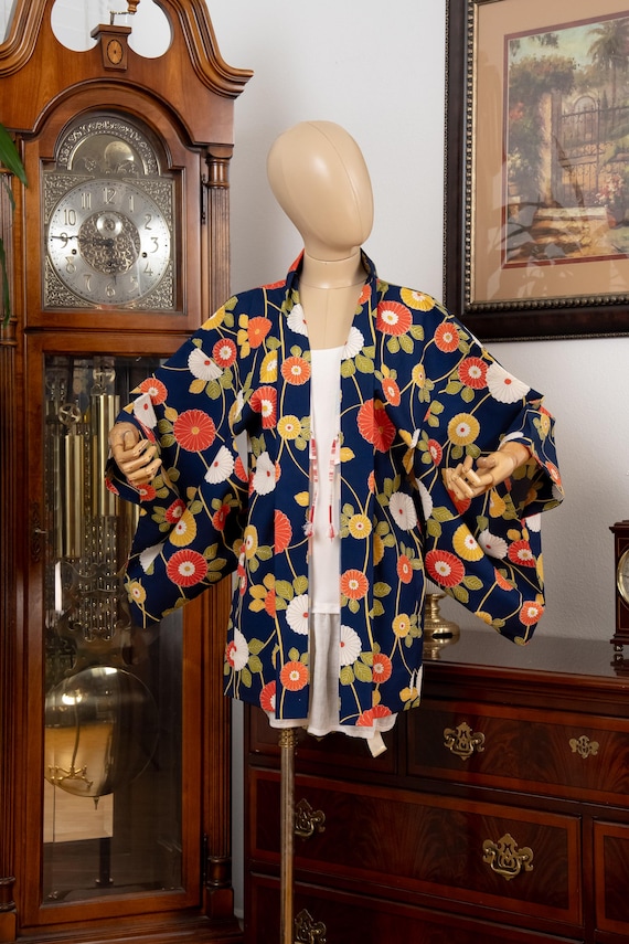 DEAR VANILLA Authentic Japanese Haori for Women Traditional Kimono Jacket Vintage Made in Japan HA-0425