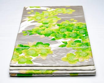 DEAR VANILLA Authentic Japanese Kimono Silk Fukuro Obi for Women Vintage Sash Belt Made in Japan OB-0402