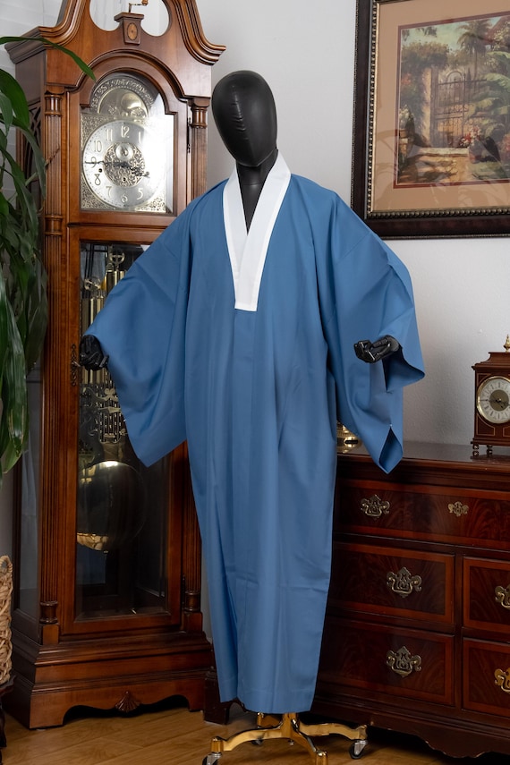 DEAR VANILLA Authentic Vintage Men's Kimono Juban Traditional Japanese Undergown Robe Made in Japan Original MJU-0199