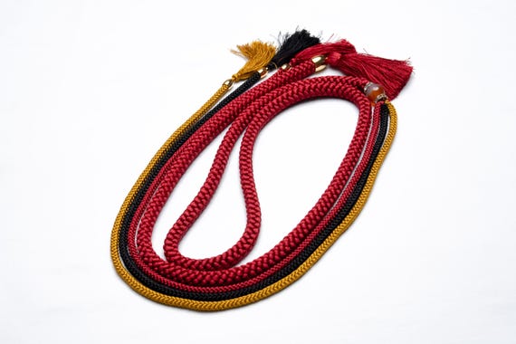 DEAR VANILLA Japanese Ornament Obijime Cord for Furisode Kimono Silk Obi Belt Fastener Accessory Rope Made in Japan OCF-0081