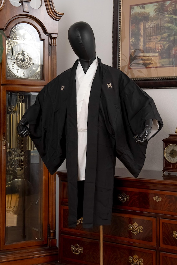 DEAR VANILLA Authentic Japanese Kimono Haori Men's Traditional Jacket Made in Japan Genuine Vintage MHA-0322