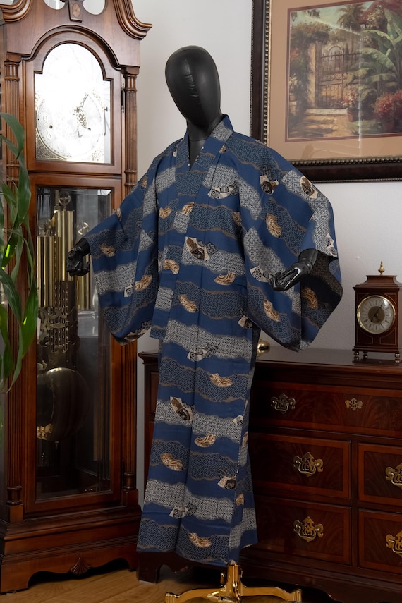 DEAR VANILLA Authentic Vintage Men's Kimono Juban Traditional Japanese Undergown Robe Made in Japan Original MJU-0243