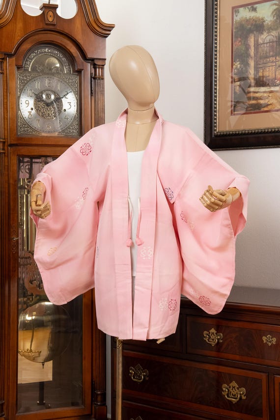 DEAR VANILLA Authentic Japanese Haori for Women Traditional Kimono Jacket Vintage Made in Japan HA-0419