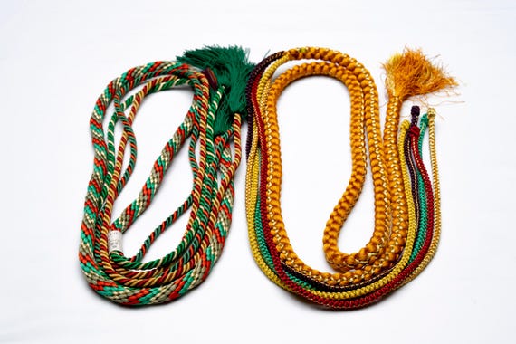 DEAR VANILLA Japanese Kimono Obijime Cord Set For Furisode Kimono Silk Obi Belt Fastener Accessory Rope Made in Japan Genuine OC-0272