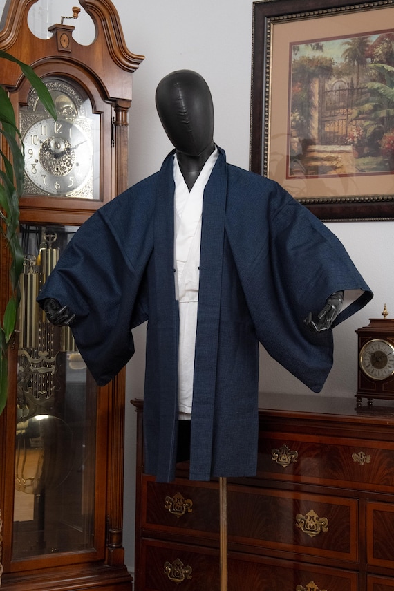 DEAR VANILLA Authentic Japanese Kimono Haori Men's Traditional Jacket Made in Japan Genuine Vintage MHA-0310