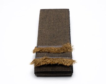DEAR VANILLA Authentic Japanese Men's Kimono Kaku Obi Vintage Samurai Obi Sash Belt Made in Japan Genuine Original MOB-0370