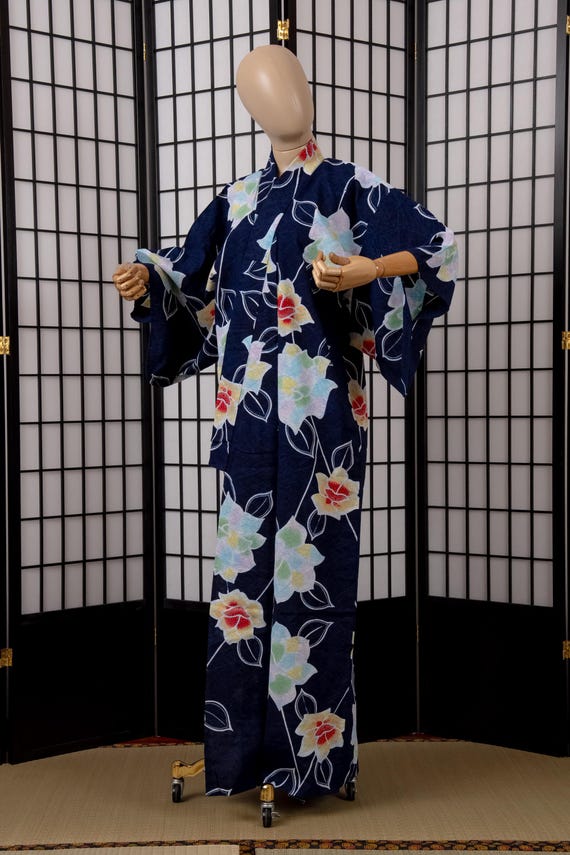 DEAR VANILLA Traditional Japanese Yukata Kimono for Women Summer Matsuri Cotton Robe Dress YKT-0048