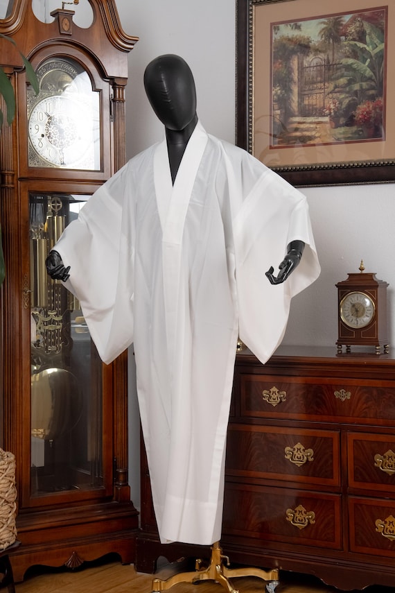 DEAR VANILLA Authentic Vintage Men's Kimono Juban Traditional Japanese Undergown Robe Made in Japan Original MJU-0220