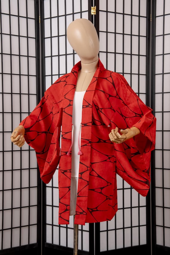DEAR VANILLA Authentic Japanese Haori for Women Traditional Kimono Jacket Vintage Made in Japan HA-0468