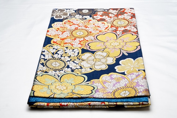 DEAR VANILLA Authentic Japanese Kimono Silk Fukuro Obi for Women Vintage Sash Belt Made in Japan OB-0429
