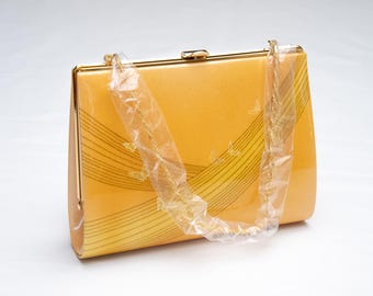 DEAR VANILLA Authentic Japanese Kimono Enamel Purse Handbag Vintage Made in Japan PU-0355