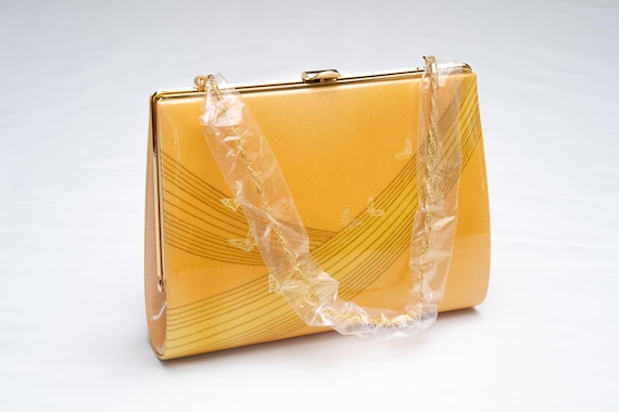DEAR VANILLA Authentic Japanese Kimono Enamel Purse Handbag Vintage Made in Japan PU-0355