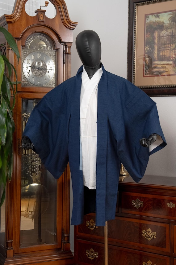 DEAR VANILLA Authentic Japanese Kimono Haori Men's Traditional Jacket Made in Japan Genuine Vintage MHA-0295