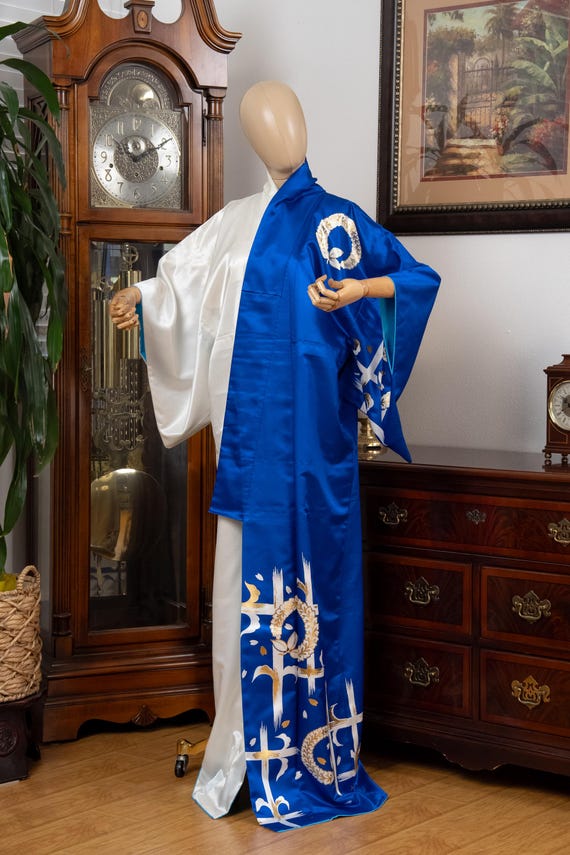DEAR VANILLA Authentic Traditional Japanese Kimono for Women Vintage Dress Robe Made in Japan Genuine Original KM-0602