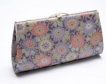 DEAR VANILLA Authentic Japanese Kimono Silk Purse Handbag Vintage Made in Japan PU-0385