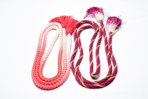 DEAR VANILLA Japanese Kimono Obijime Cord Set For Furisode Kimono Silk Obi Belt Fastener Accessory Rope Made in Japan Genuine OC-0250