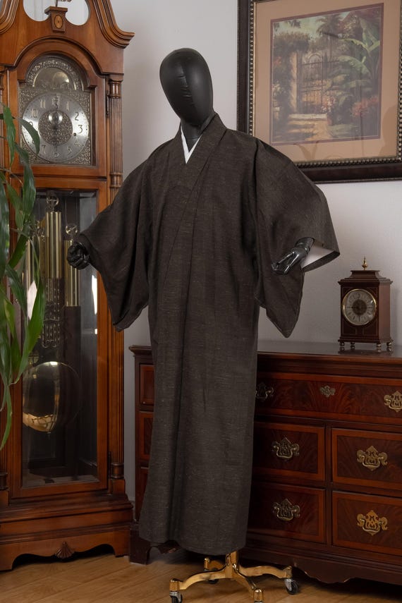 DEAR VANILLA Authentic Vintage Traditional Men's Kimono Japanese Robe Gown Samurai Made in Japan MKM-0236