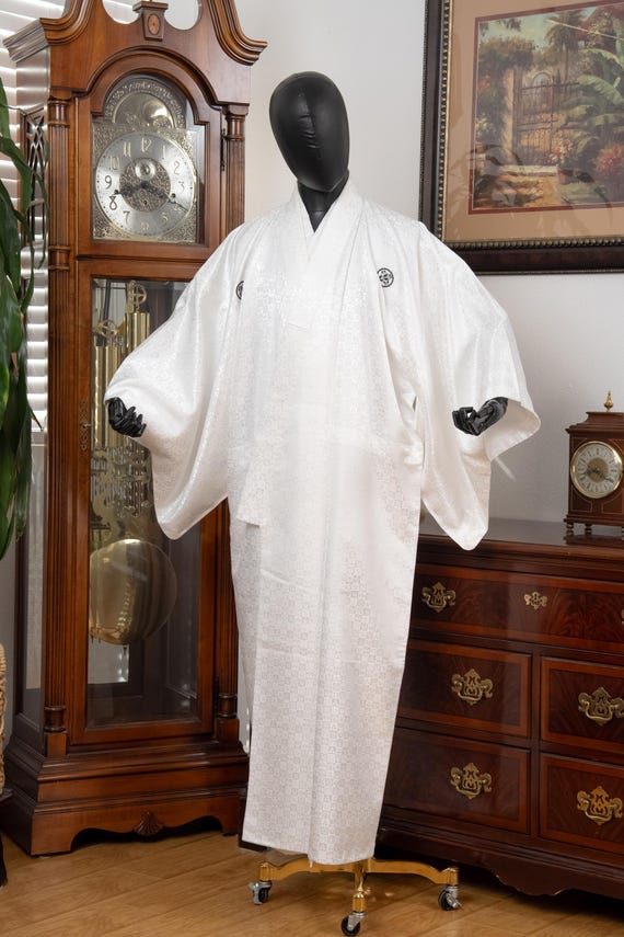 DEAR VANILLA Authentic Vintage Traditional Men's Kimono Japanese Robe Gown Samurai Made in Japan MKM-0201