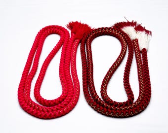 DEAR VANILLA Japanese Kimono Obijime Cord Set For Furisode Kimono Silk Obi Belt Fastener Accessory Rope Made in Japan Genuine OC-0266