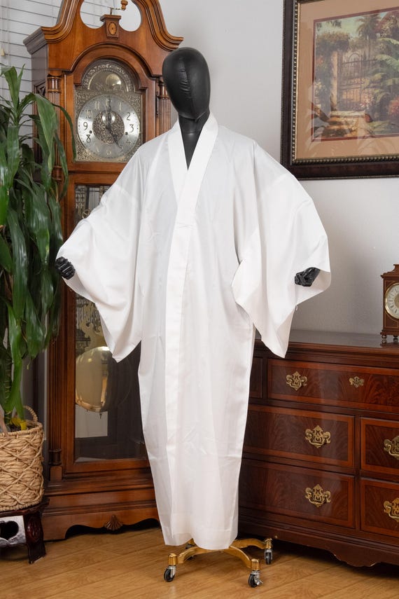 DEAR VANILLA Authentic Vintage Men's Kimono Juban Traditional Japanese Undergown Robe Made in Japan Original MJU-0179