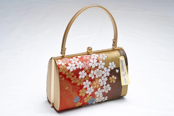 DEAR VANILLA Authentic Japanese Kimono Enamel Purse Handbag Vintage Made in Japan PU-0358