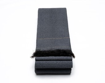DEAR VANILLA Authentic Japanese Men's Kimono Kaku Obi Vintage Samurai Obi Sash Belt Made in Japan Genuine Original MOB-0374