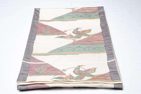 DEAR VANILLA Authentic Japanese Kimono Fukuro Obi for Women Vintage Sash Belt Made in Japan OB-0324
