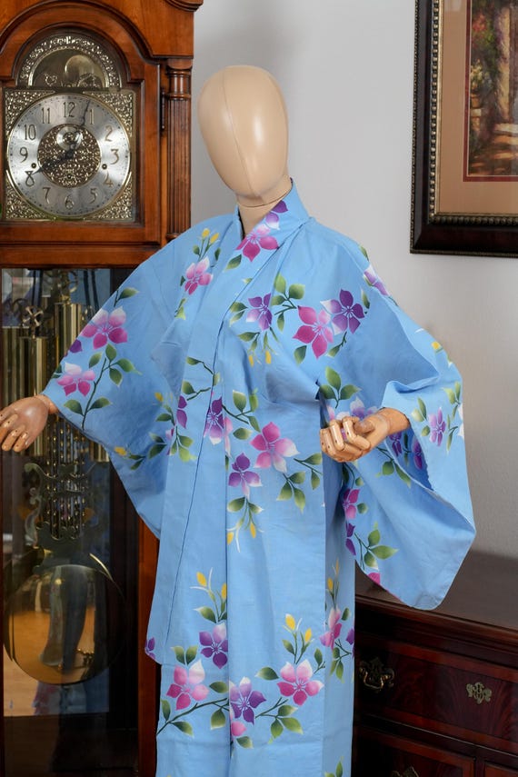 DEAR VANILLA Traditional Japanese Yukata Kimono for Women Summer Matsuri Cotton Robe Dress YKT-0024