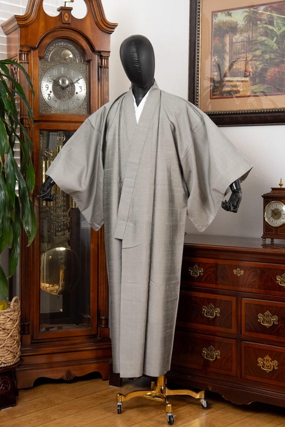 DEAR VANILLA Authentic Vintage Traditional Men's Kimono Japanese Robe Gown Samurai Made in Japan MKM-0186
