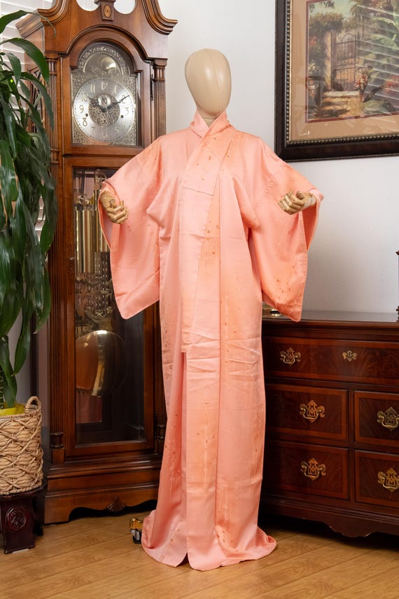 DEAR VANILLA Authentic Traditional Japanese Iromuji Kimono for Women Vintage Robe Made in Japan Original KMI-0153