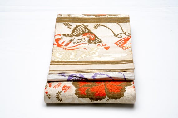 DEAR VANILLA Authentic Japanese Yukata Hanhaba Obi Sash Belt Women's Kimono Original Japan Made Genuine OBH-0312