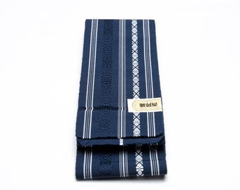 DEAR VANILLA Authentic Japanese Men's Kimono Kaku Obi Vintage Samurai Obi Sash Belt Made in Japan Genuine Original MOB-0375