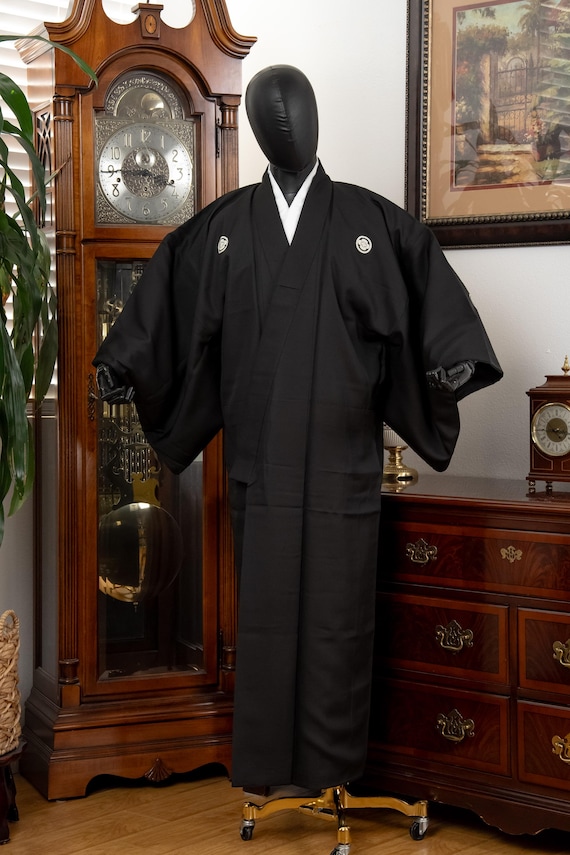 DEAR VANILLA Authentic Vintage Traditional Men's Kimono Japanese Robe Gown Samurai Made in Japan MKM-0192