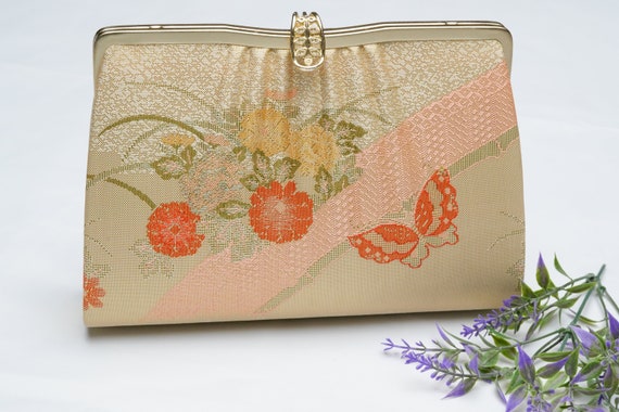NUOBESTY Japanese Drawstring Bag Kimono Purse Pouch Cherry Blossom